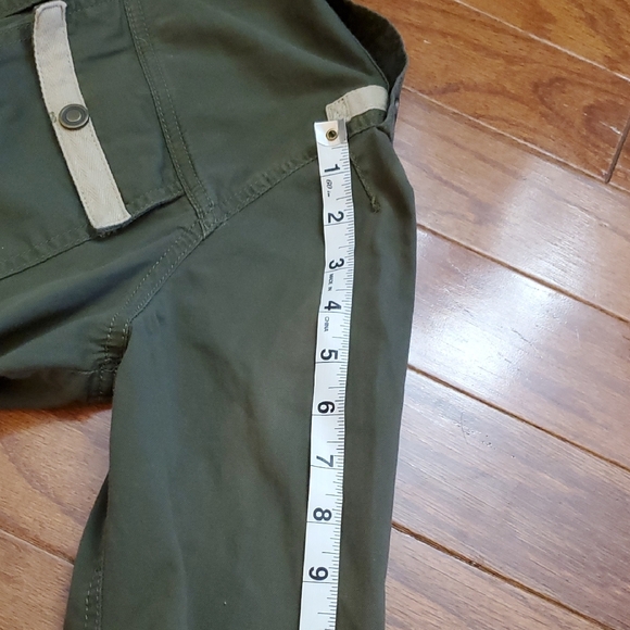 Cabi army green anorak jacket Coat Tan trim on pockets Size Small Fall Spring - Picture 10 of 13